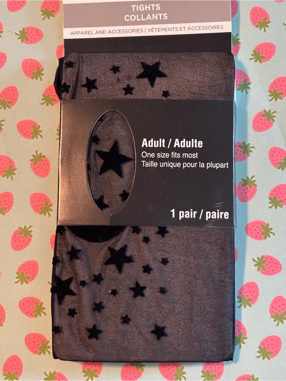 Black Star & Moon Pattern Sheer Tights